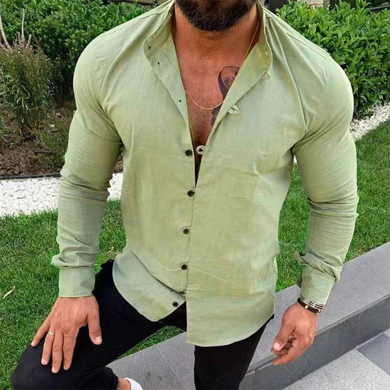 Camicia da uomo in lino