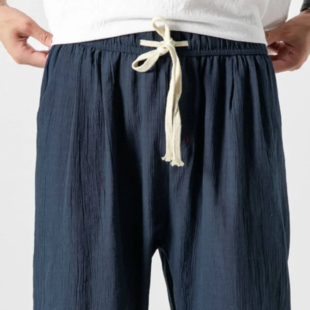 Pantaloni comodi da uomo in cotone e lino – leggeri da indossare tutti i giorni