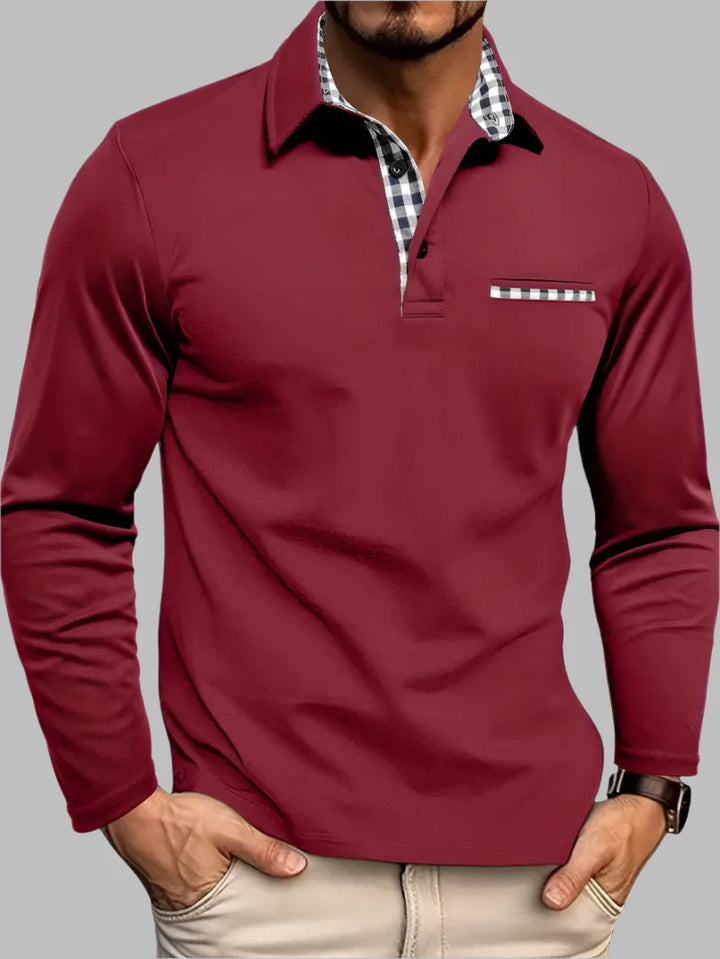 Polo estiva classica a maniche lunghe da uomo