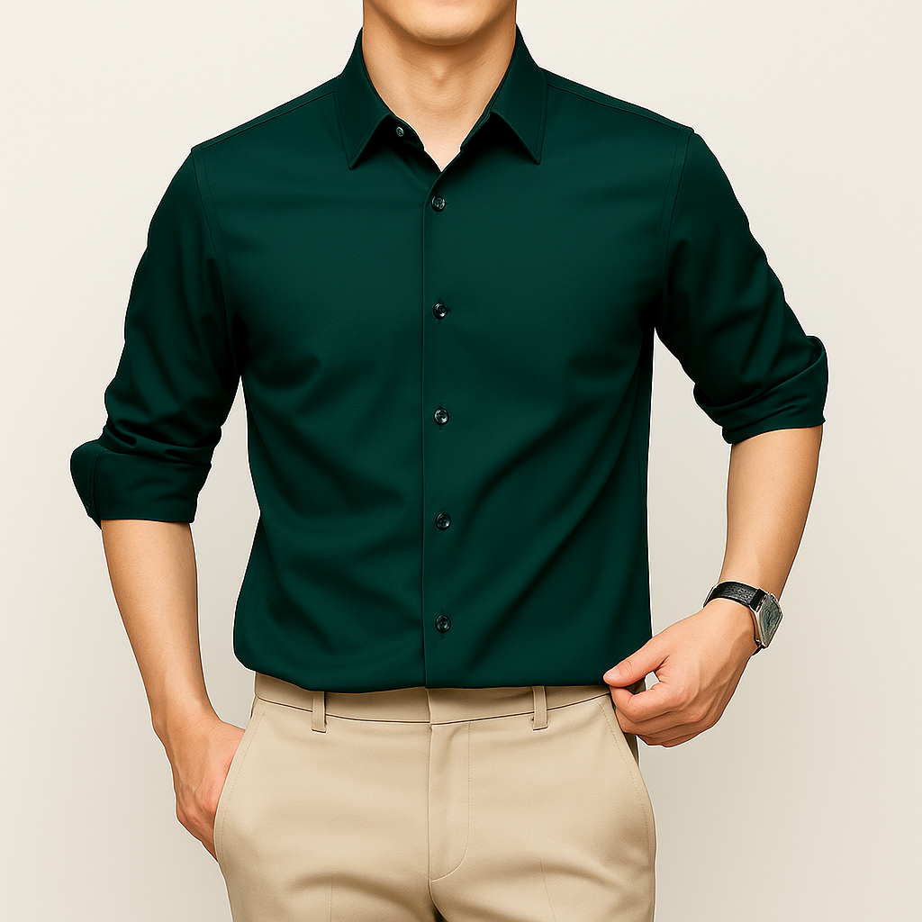 Camicia non in ferro senza rughe per un'eleganza senza sforzo