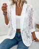 Elegante blazer con bordi in pizzo