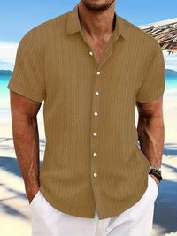Camicia da uomo estiva a maniche corte