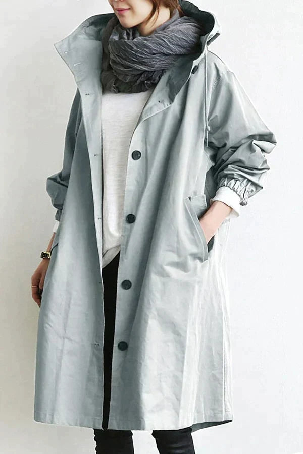 Trench impermeabile oversize di media lunghezza Maris