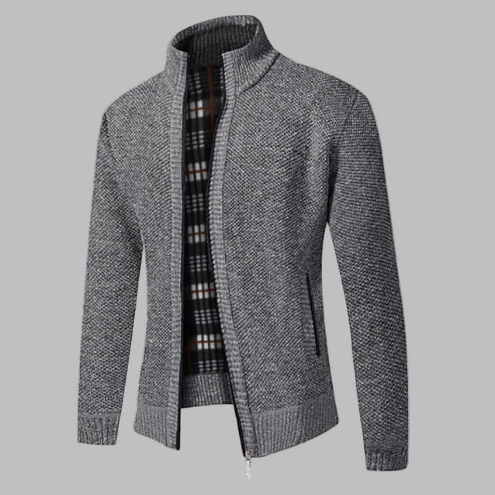 Elegante maglione con cerniera per uomo