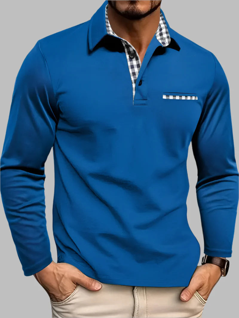 Polo estiva classica a maniche lunghe da uomo