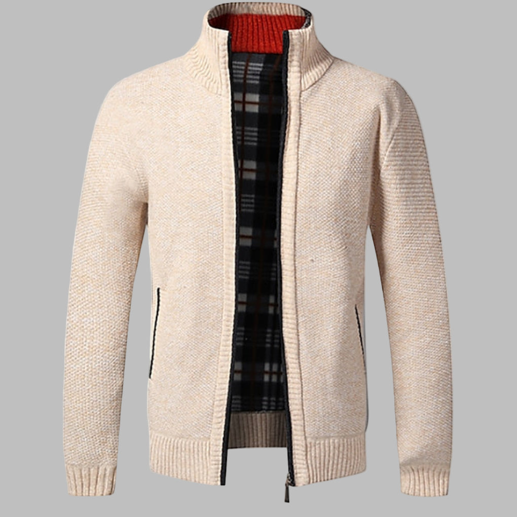 Elegante maglione con cerniera per uomo