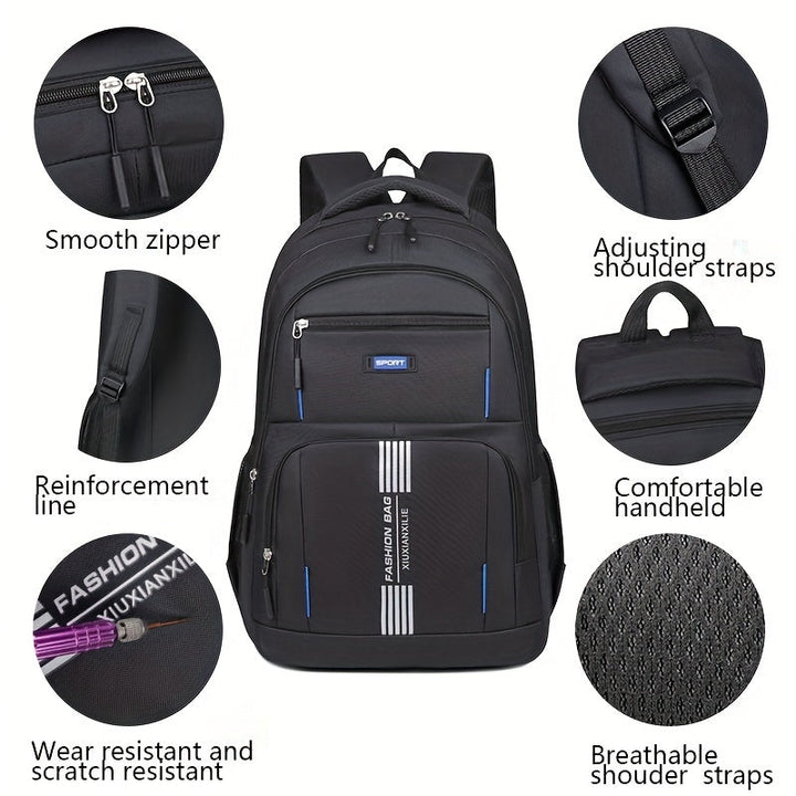 Zaino in pelle da uomo resistente
