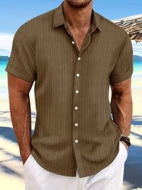 Camicia da uomo estiva a maniche corte