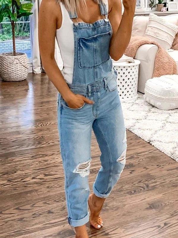 Tuta in denim per donna