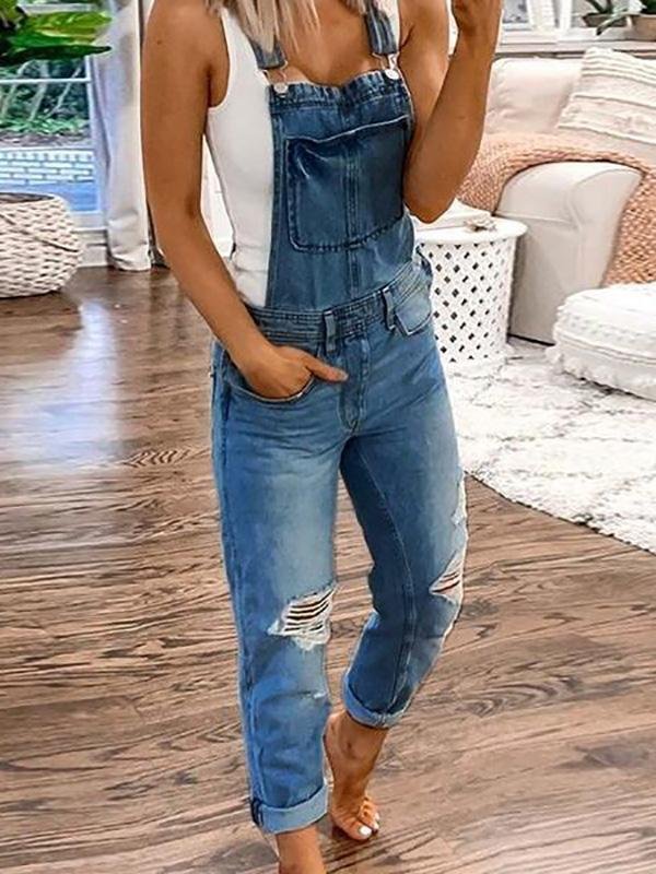 Tuta in denim per donna