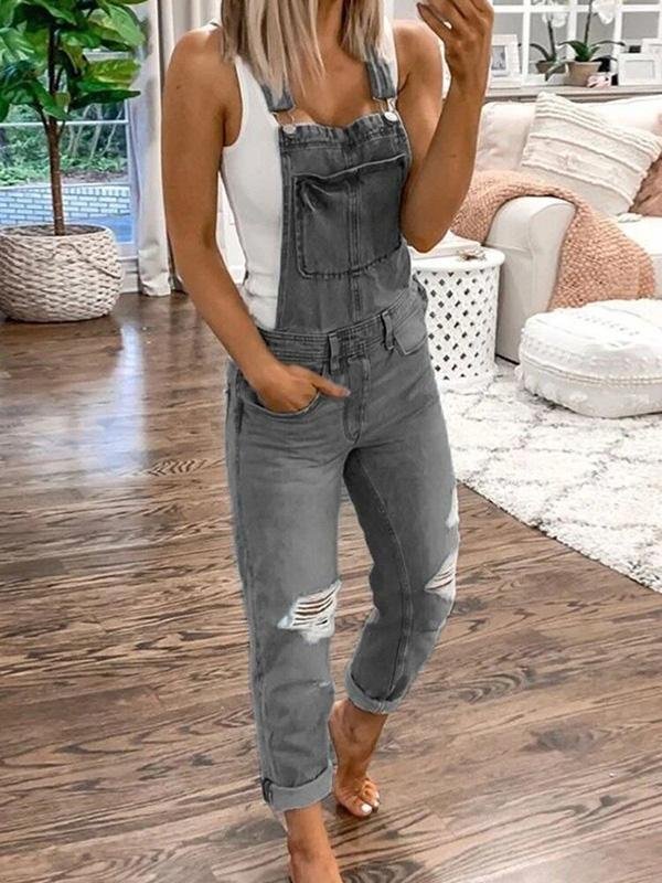Tuta in denim per donna