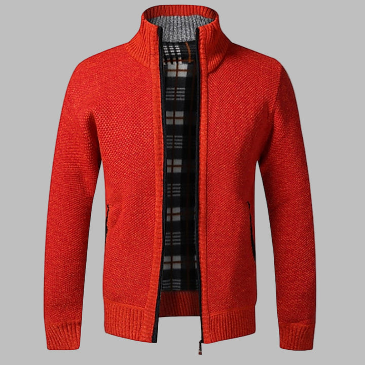 Elegante maglione con cerniera per uomo