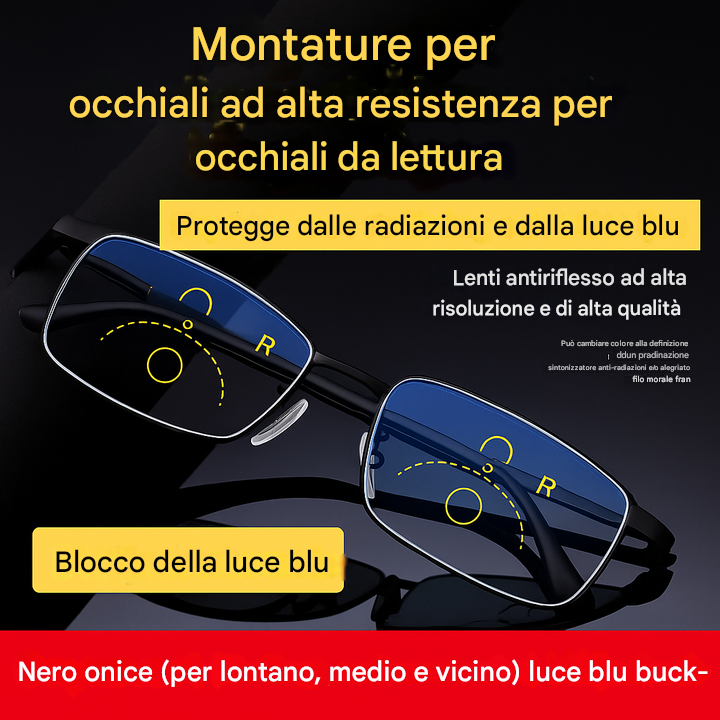 Occhiali con lenti progressive intelligenti