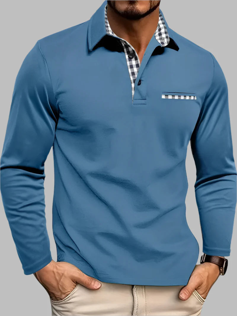 Polo estiva classica a maniche lunghe da uomo