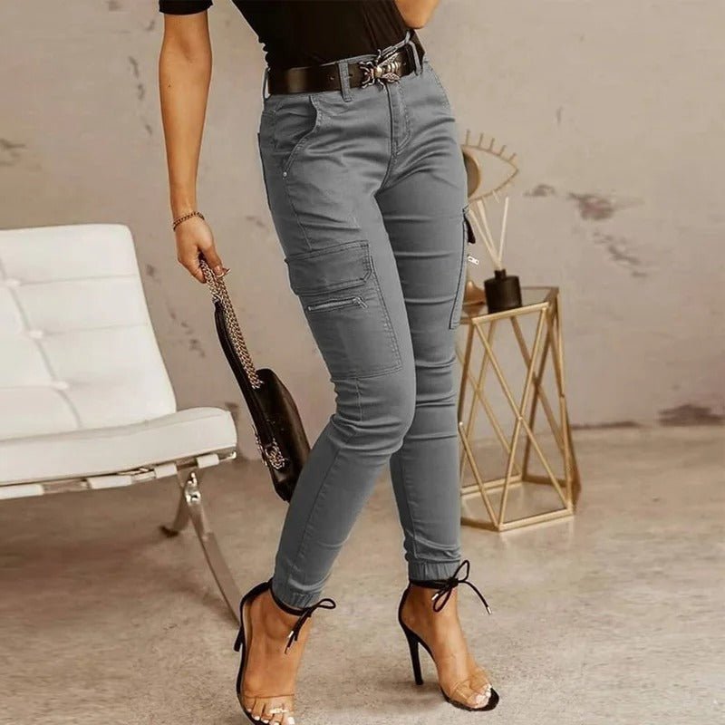 Pantaloni cargo attillati da jogging da donna