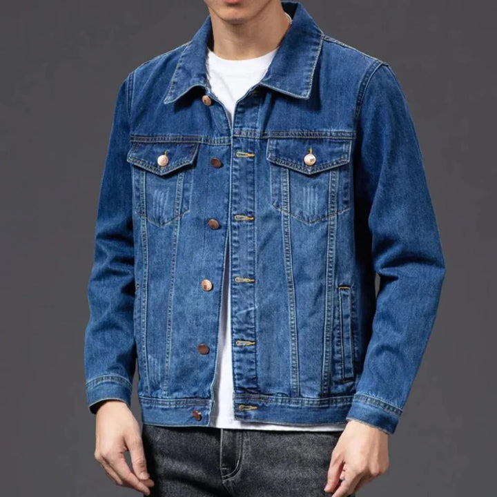 Giacca classica in denim da uomo