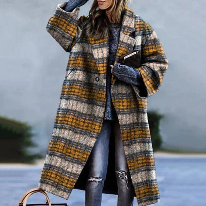Elegante cappotto lungo autunnale