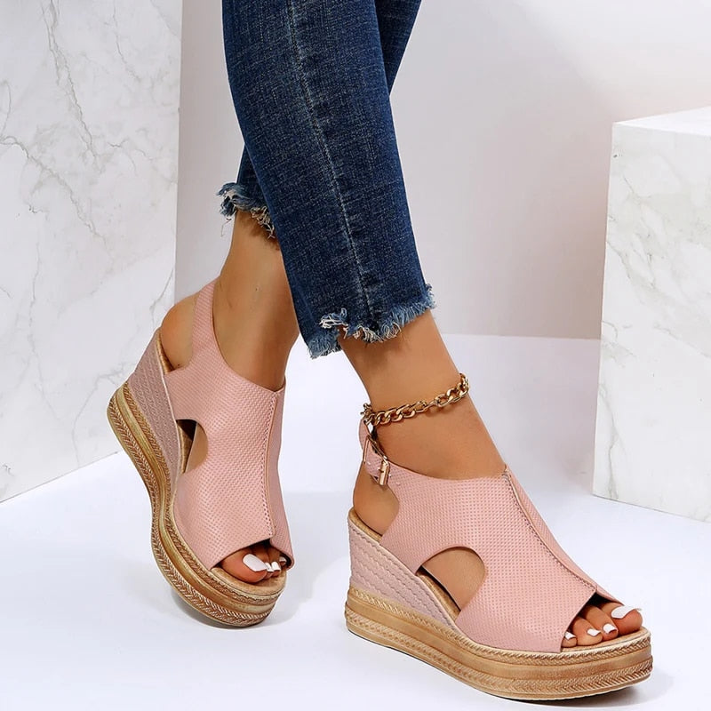 Sandali con zeppa con supporto extra per le donne