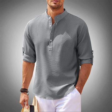 Elegante camicia di lino per il gentiluomo moderno
