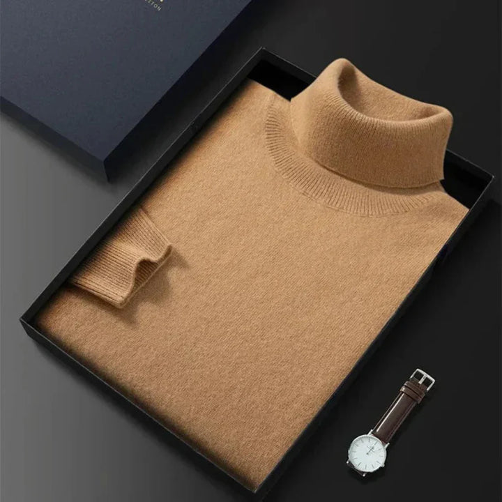 Maglione a collo alto in cashmere da uomo di alta qualità