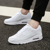 Sneakers da uomo in pelle bianca con suola alta