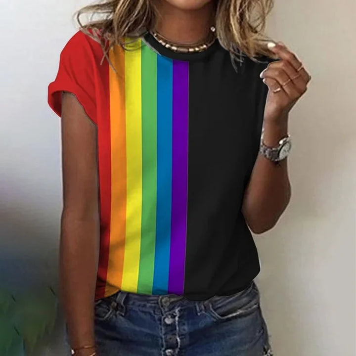 T-shirt arcobaleno alla moda (pre-vendita)