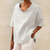 Camicia estiva essenziale in lino da donna