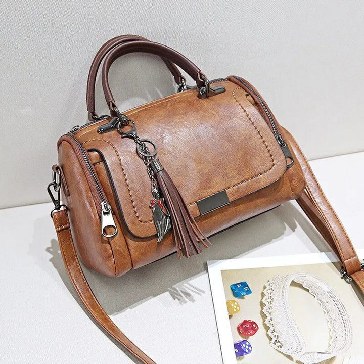 Elegante borsa a tracolla in pelle