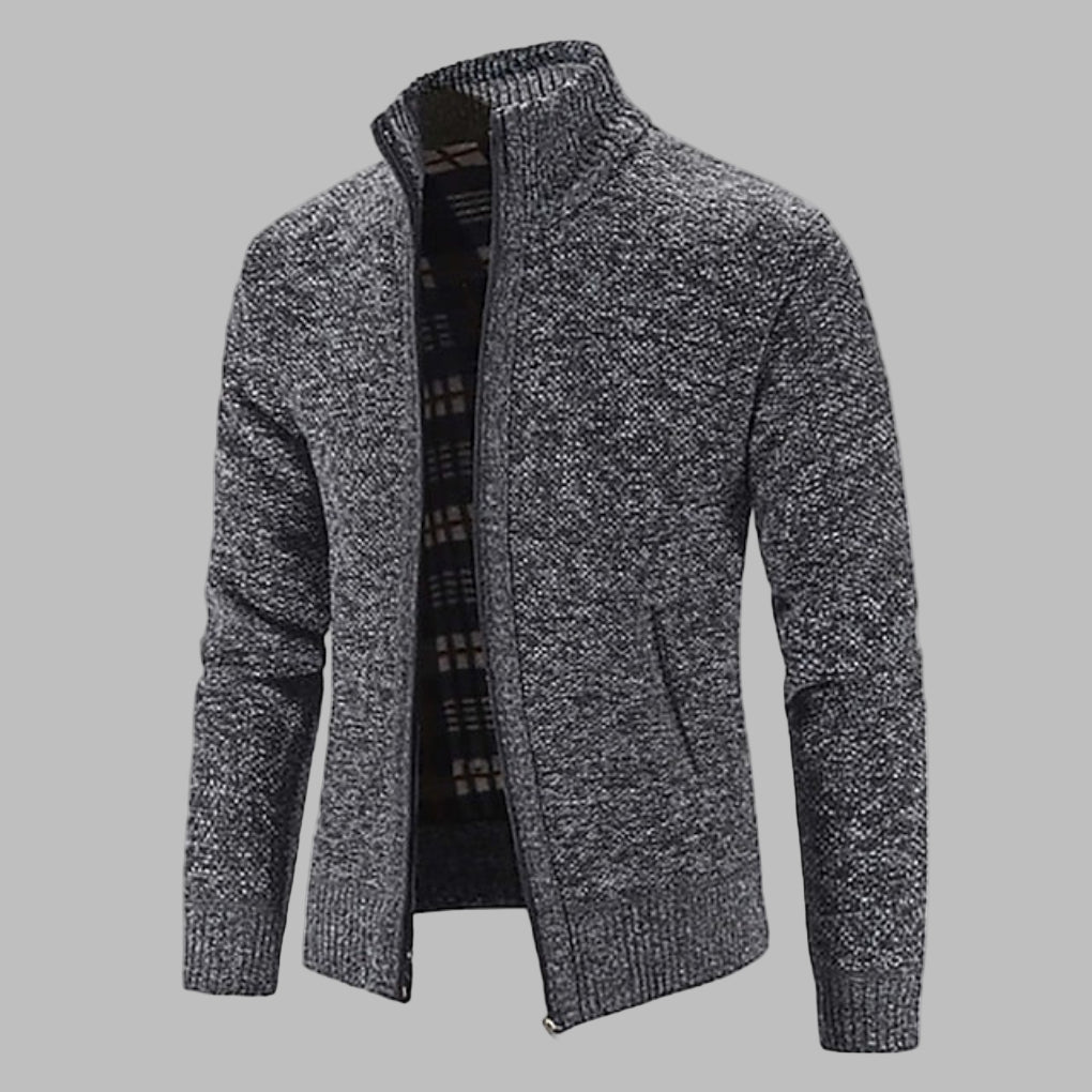 Elegante maglione con cerniera per uomo