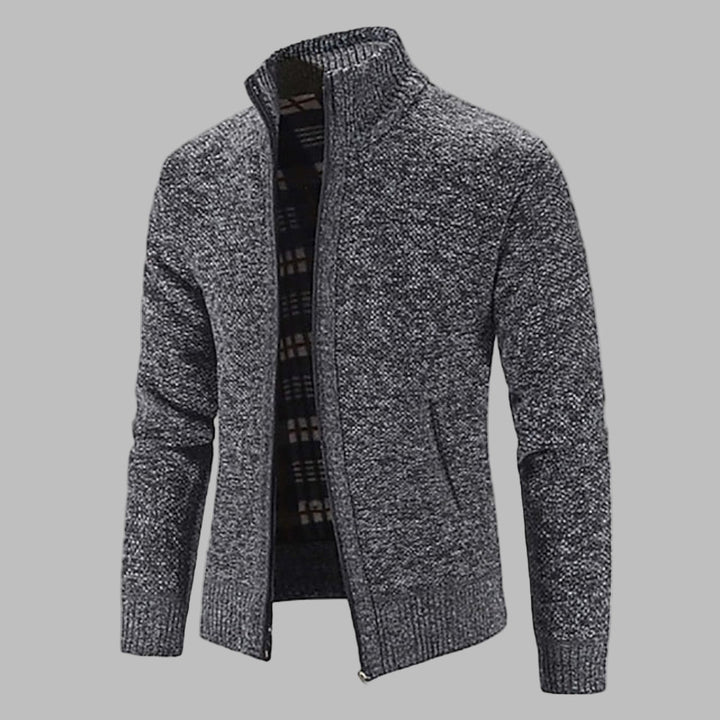 Elegante maglione con cerniera per uomo