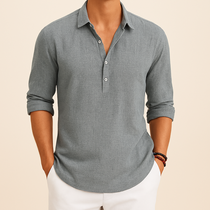Camicia casual a maniche lunghe da uomo