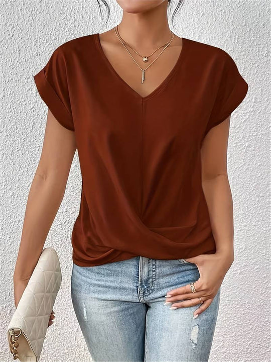 Maglietta casual a maniche corte da donna