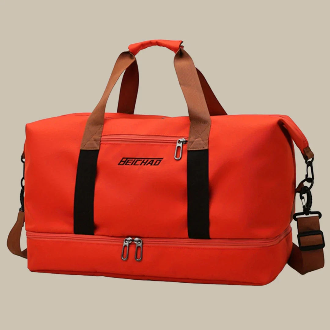 ArancioneBorsa da viaggio da uomo spaziosa ed elegante