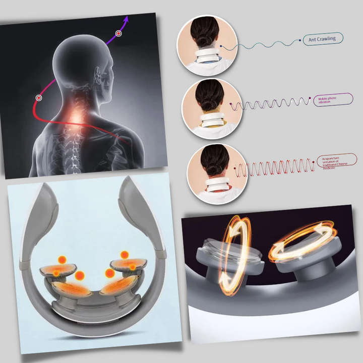 Massaggiatore per collo e spalle a quattro testine
