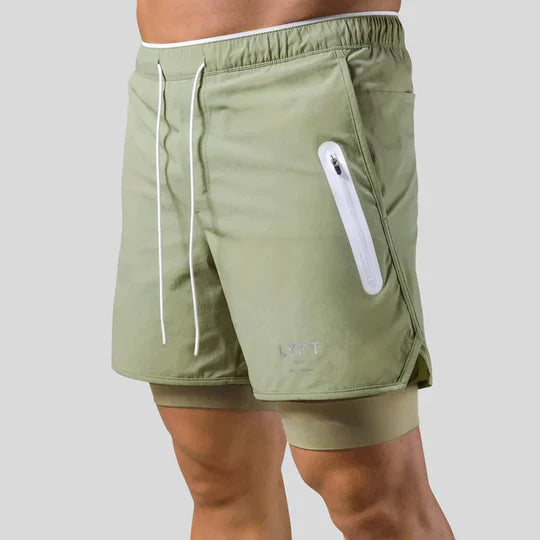 Pantaloni sportivi 2 in 1 da uomo