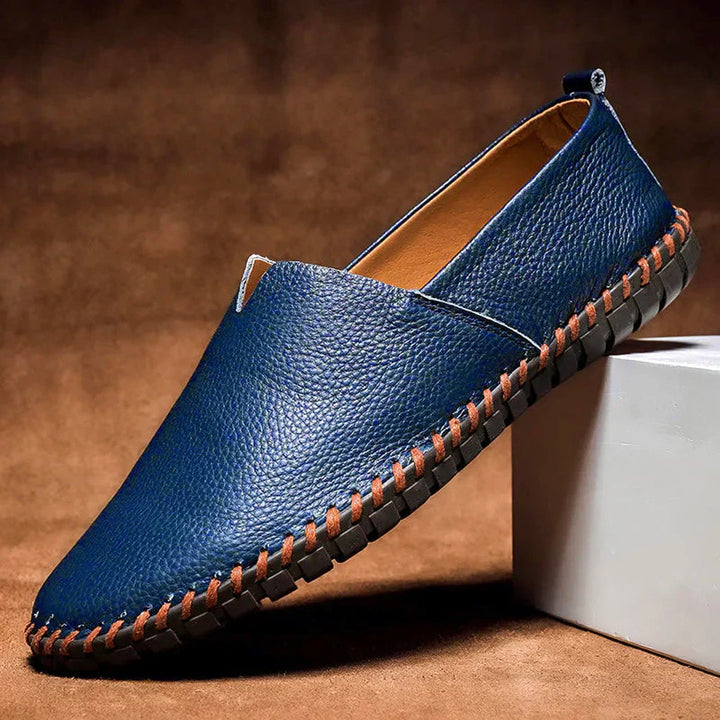 Eleganti mocassini in vera pelle opaca slip-on