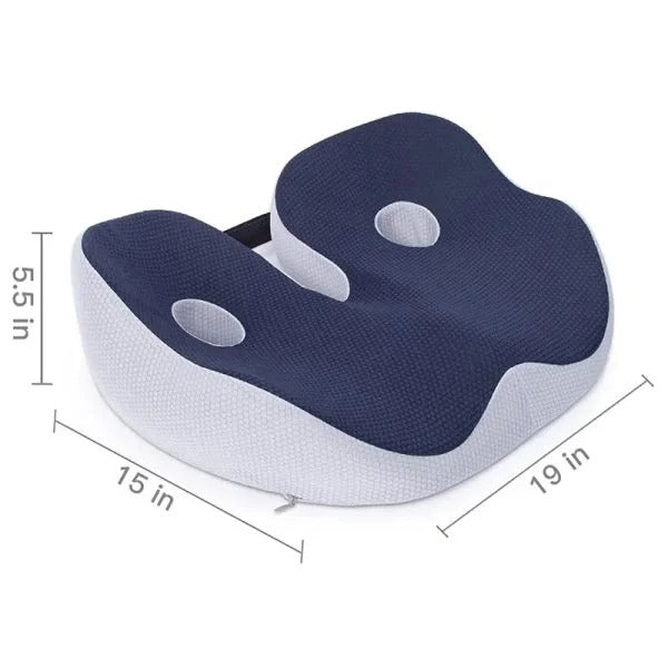 Cuscino per seduta regolabile in memory foam con sollievo per le ossa ischiatiche