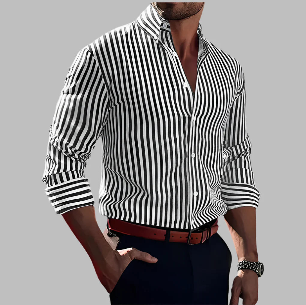 Camicia a righe da uomo