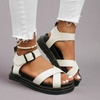 Eleganti sandali gladiatore con plateau da donna