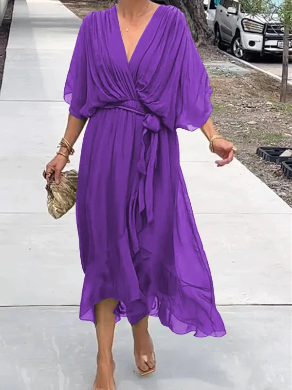 Abito elegante con scollo a V