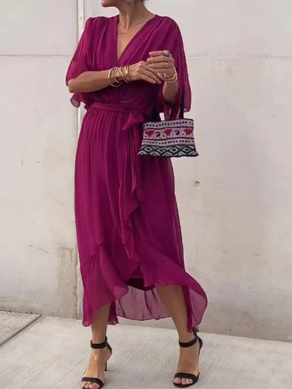 Abito elegante con scollo a V