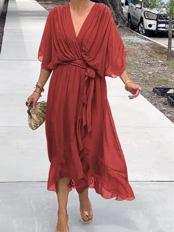Abito elegante con scollo a V