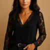 Blusa in Pizzo con Scollo a V da Donna: Eleganza e Femminilità per Ogni Occasione