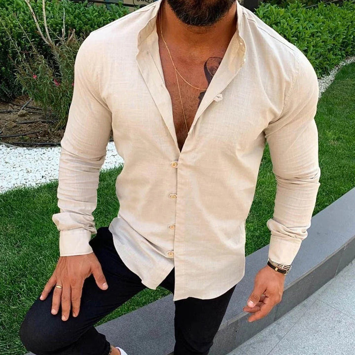 Camicia da uomo in lino