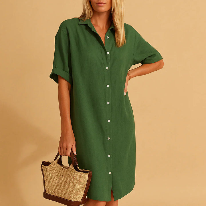 Abito camicia con bottoni dal taglio rilassato