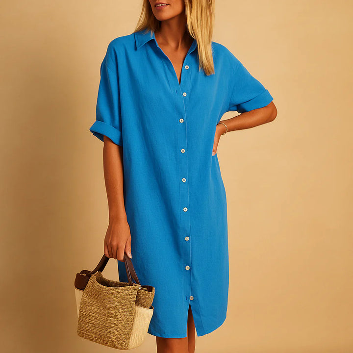 Abito camicia con bottoni dal taglio rilassato