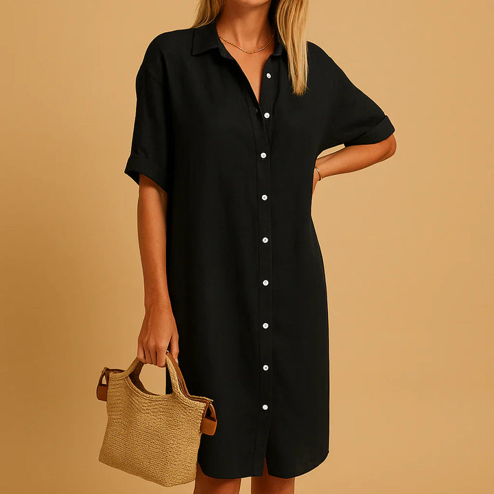 Abito camicia con bottoni dal taglio rilassato