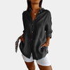 Blusa leggera in misto cotone e lino