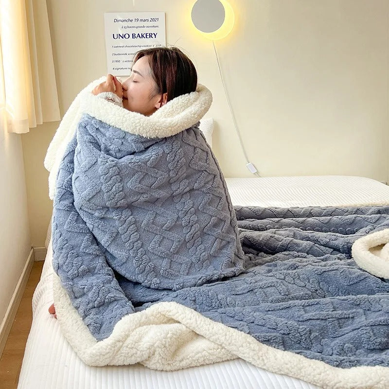 Coperta invernale in lana d'agnello