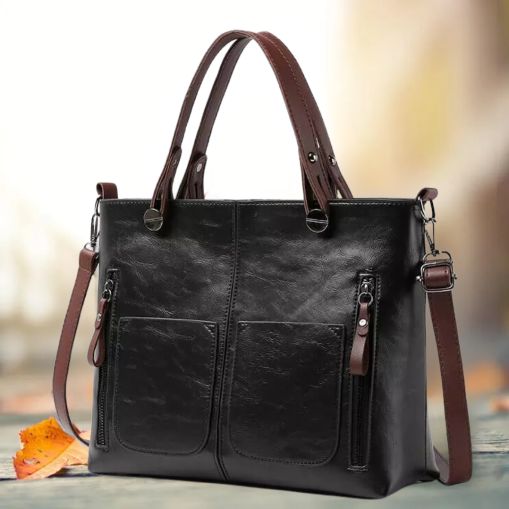 Elegante borsa a tracolla classica in pelle